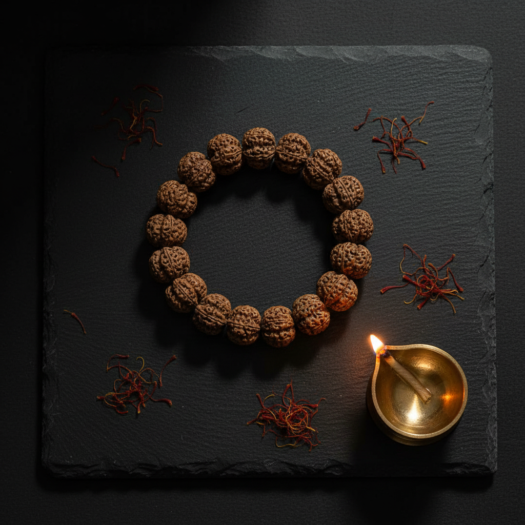 Rudraksha Bracelet – Dark Slate