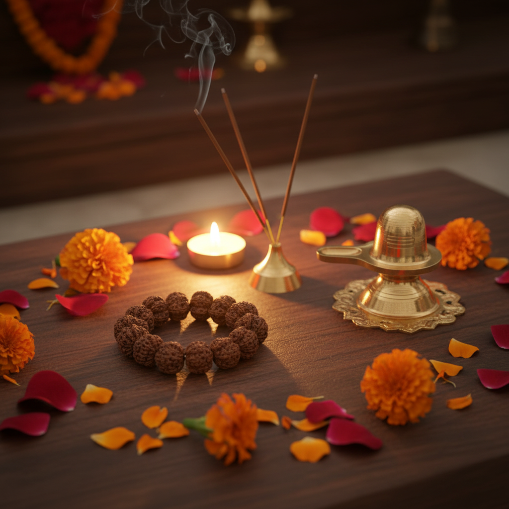 Rudraksha Bracelet - Puja Altar