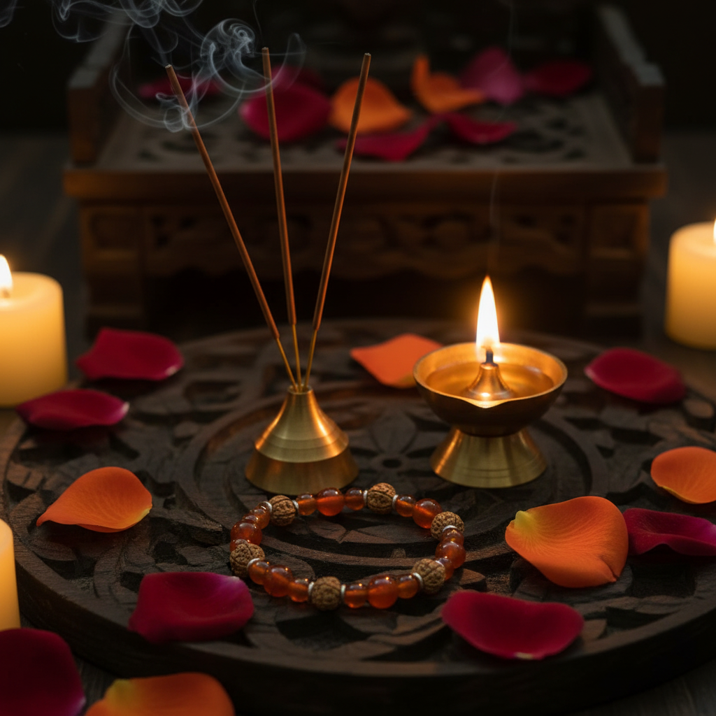 Rudraksha Carnelian - Diya