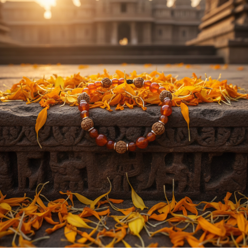 Rudraksha Carnelian - Temple