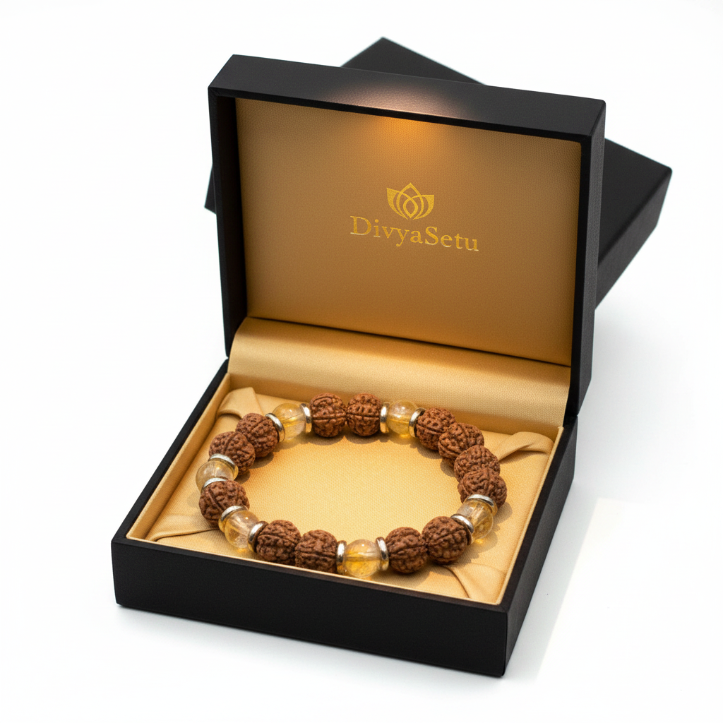 Rudraksha Citrine - Gift Box