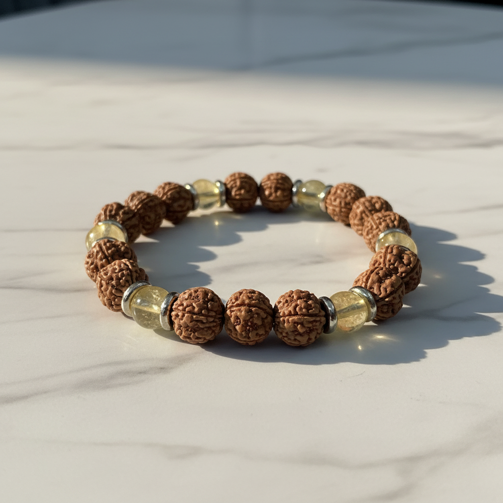 Rudraksha Citrine - Marble