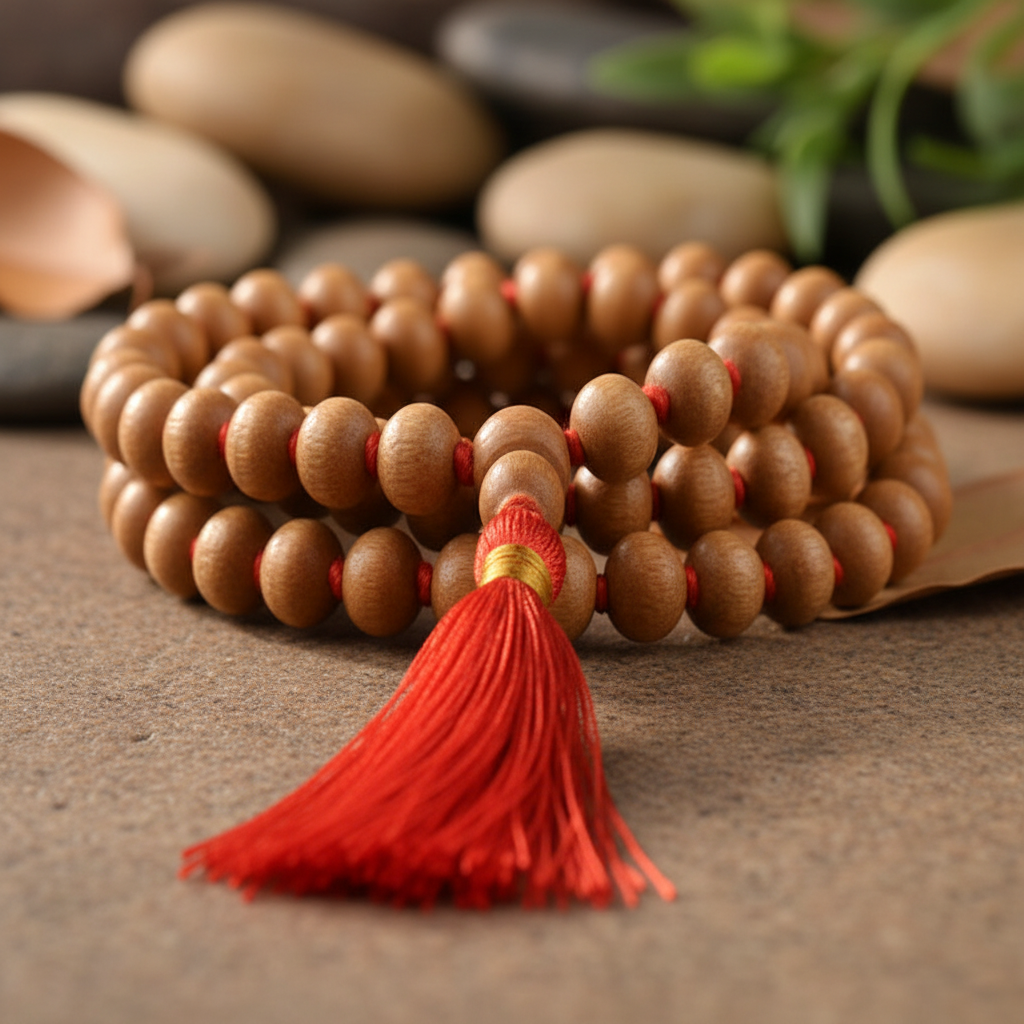 Rudraksha Mala - Close-Up Detail