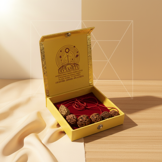 Rudraksha Mala Gift Box with Attractive Background