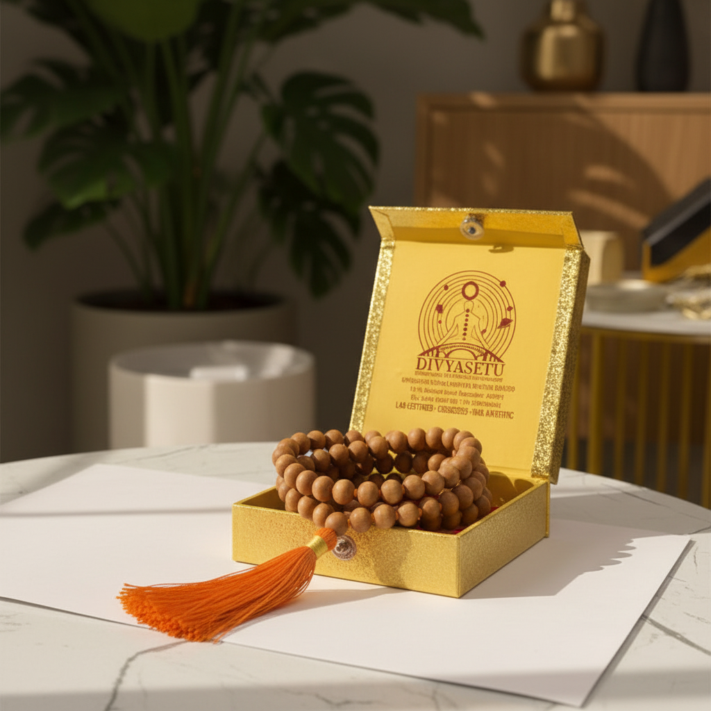 Rudraksha Mala in DivyaSetu Yellow Box - Lifestyle