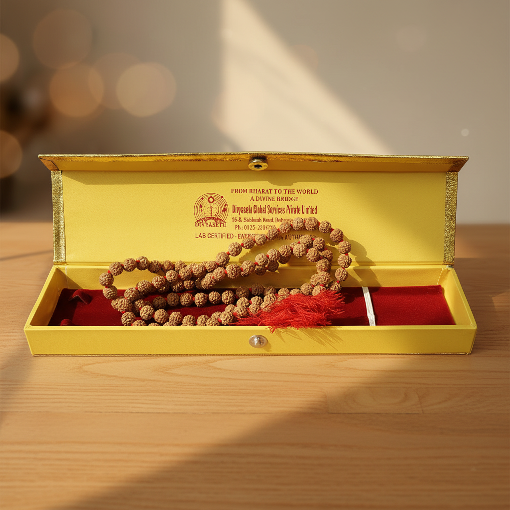 Rudraksha Mala Inside Box