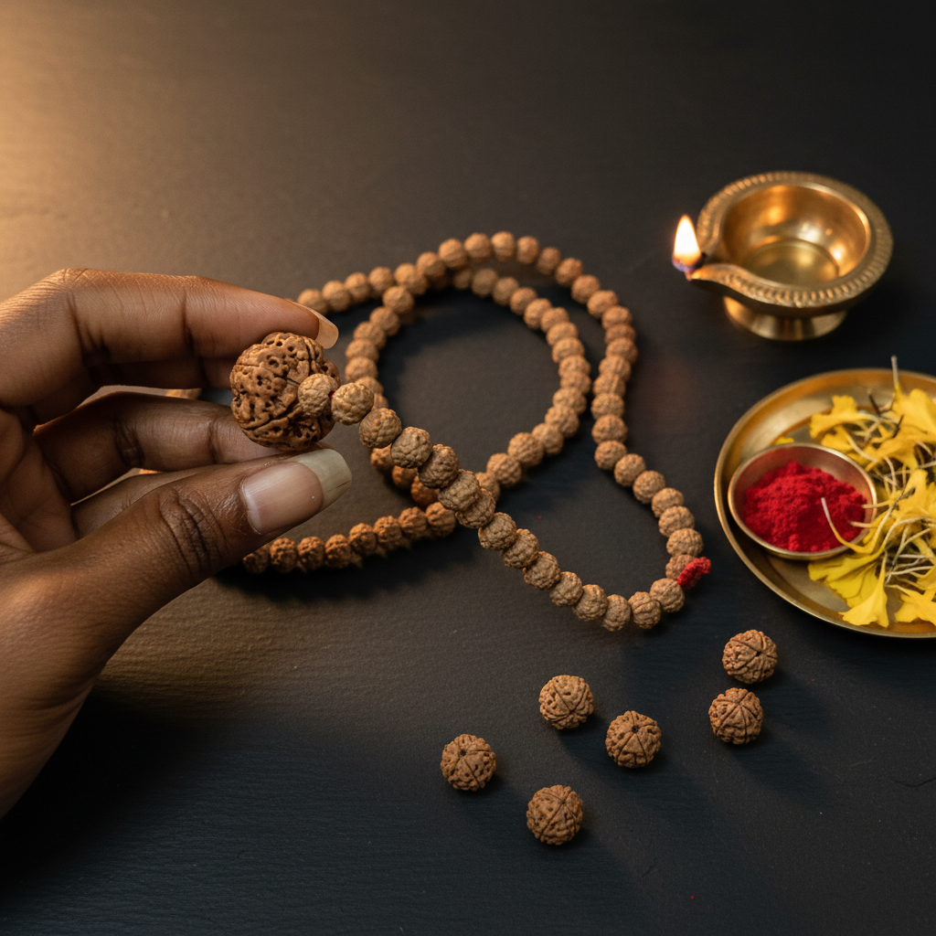 Rudraksha Mala — Oval Loop