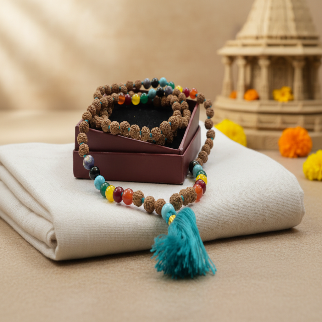 7 Chakra Rudraksha Mala