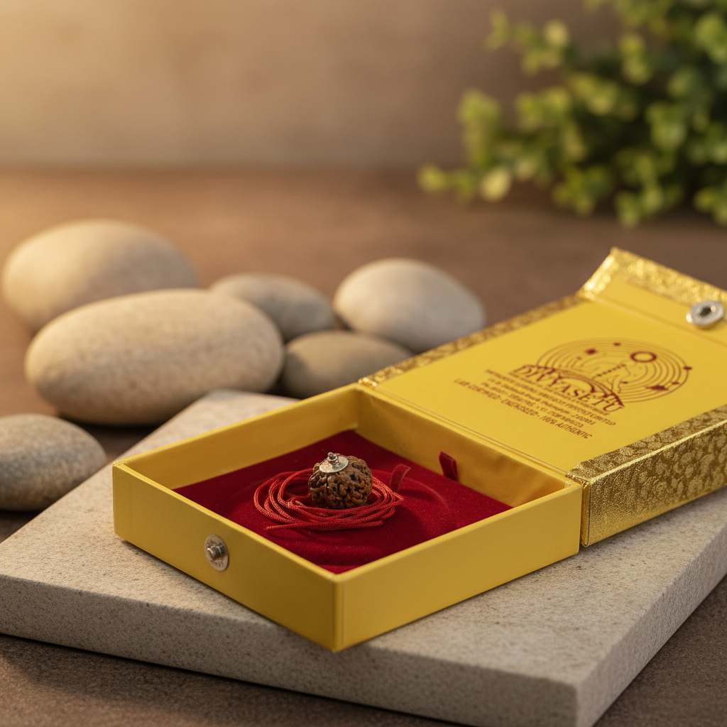 Rudraksha Pendant - Angled Box View