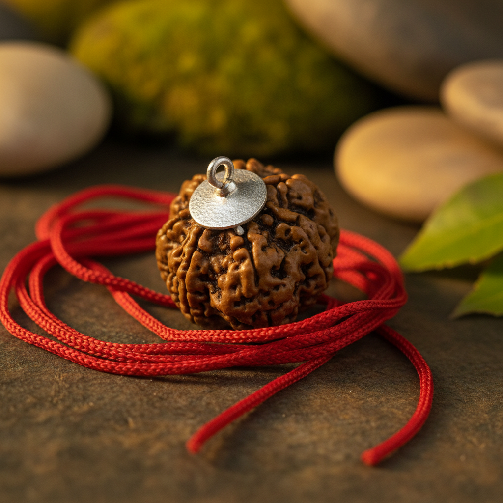 Rudraksha Pendant - Close-Up Detail