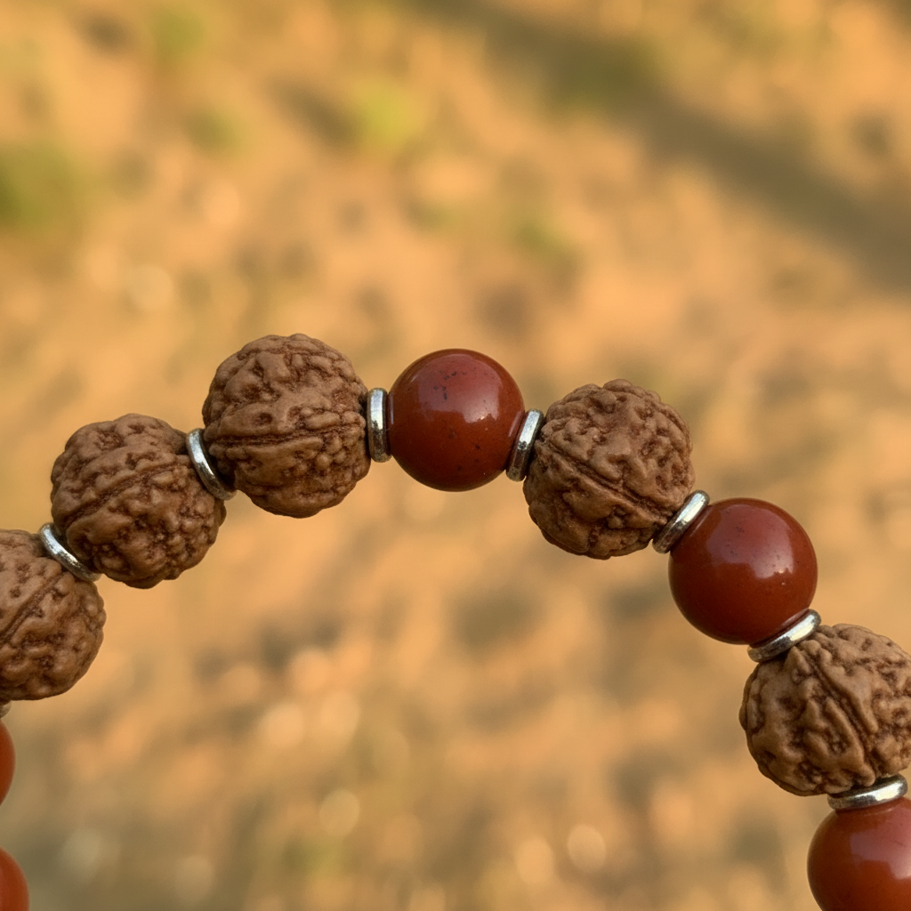 Rudraksha Red Jasper - Close Up