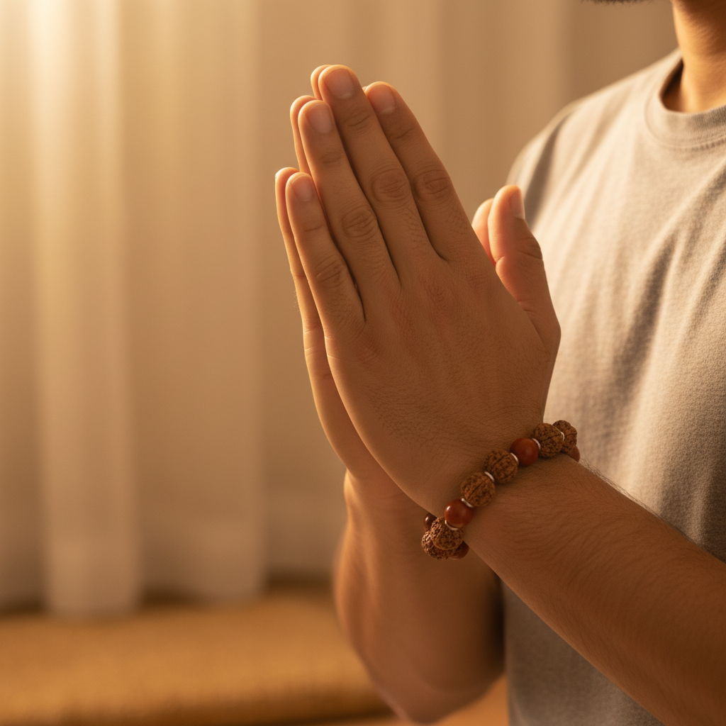 Rudraksha Red Jasper - Namaste Pose