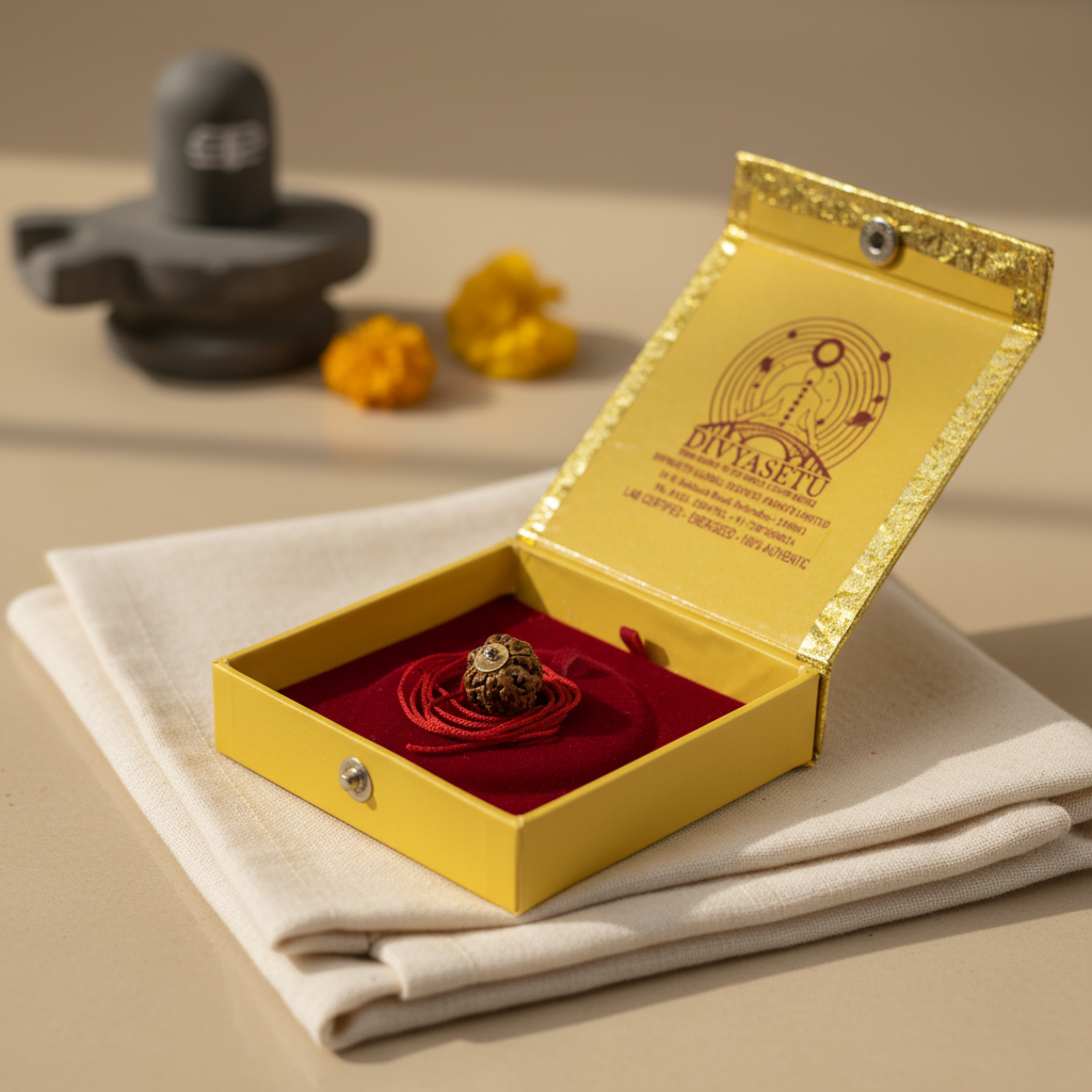 Rudraksha with DivyaSetu Box - Premium Background