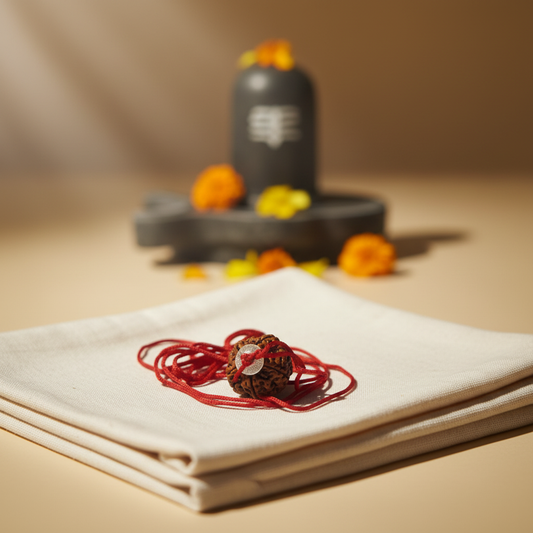 Rudraksha with Red Thread - Premium Background