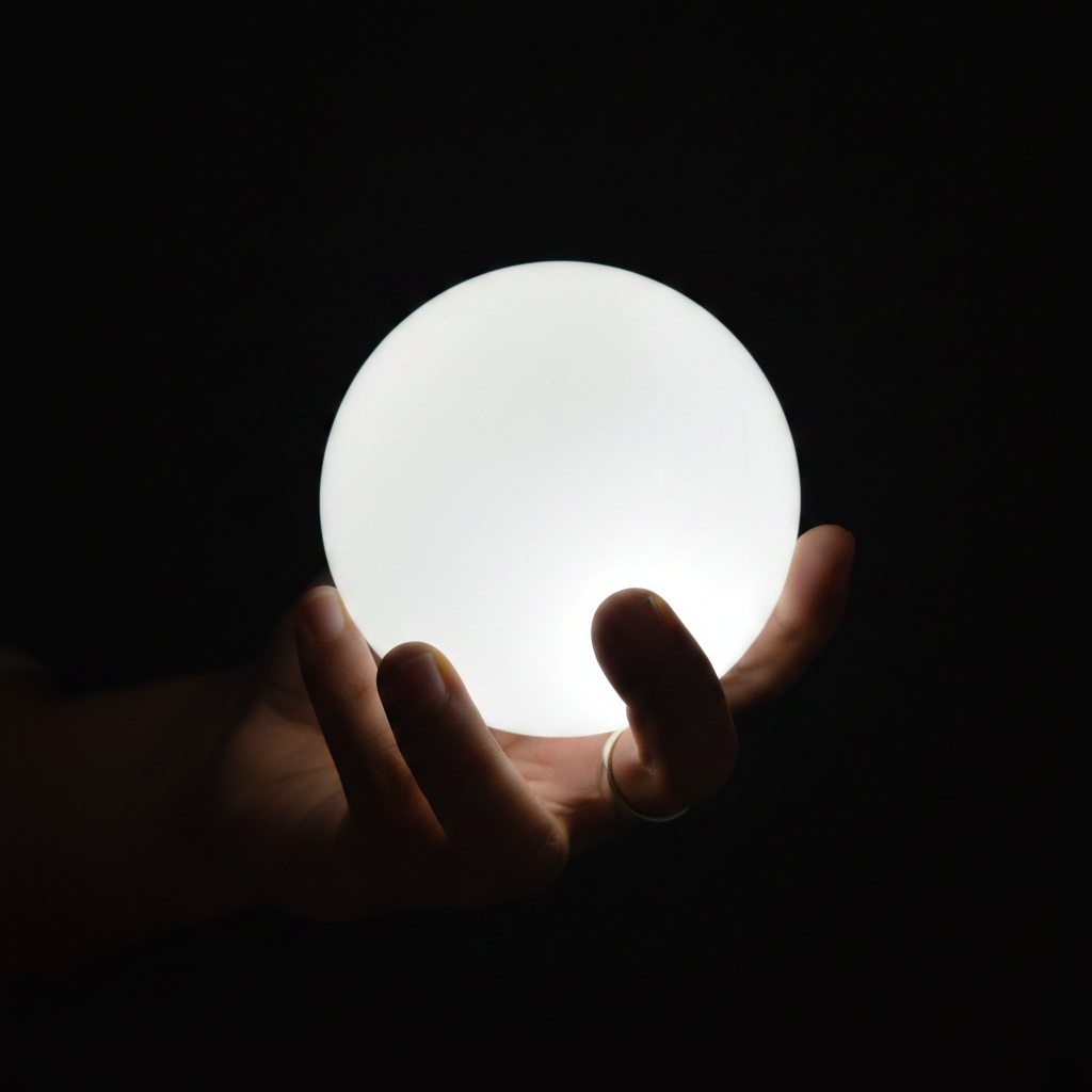 Selenite Ball - Dark Moody
