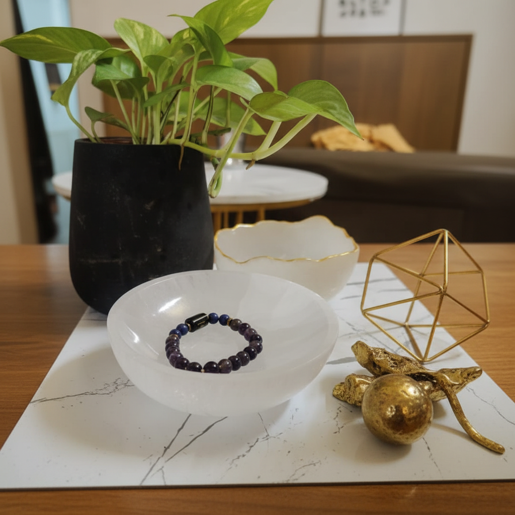 Selenite Bowl 6" - Office