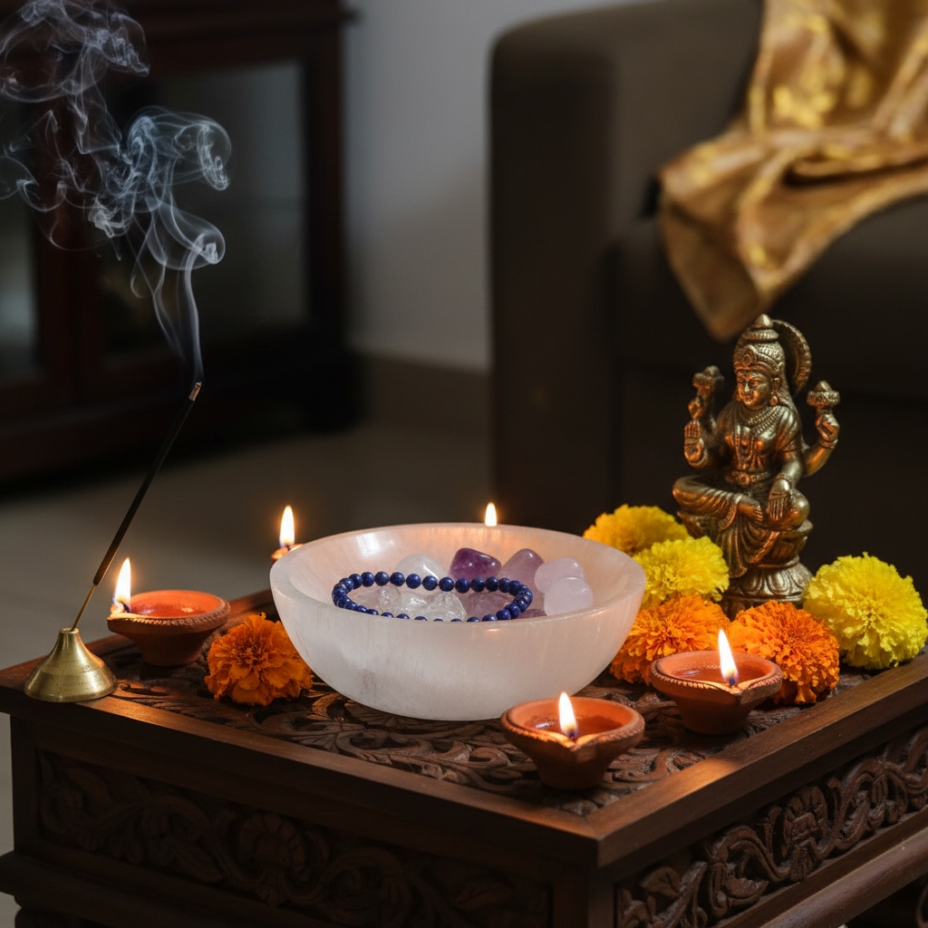 Selenite Bowl 6" - Puja