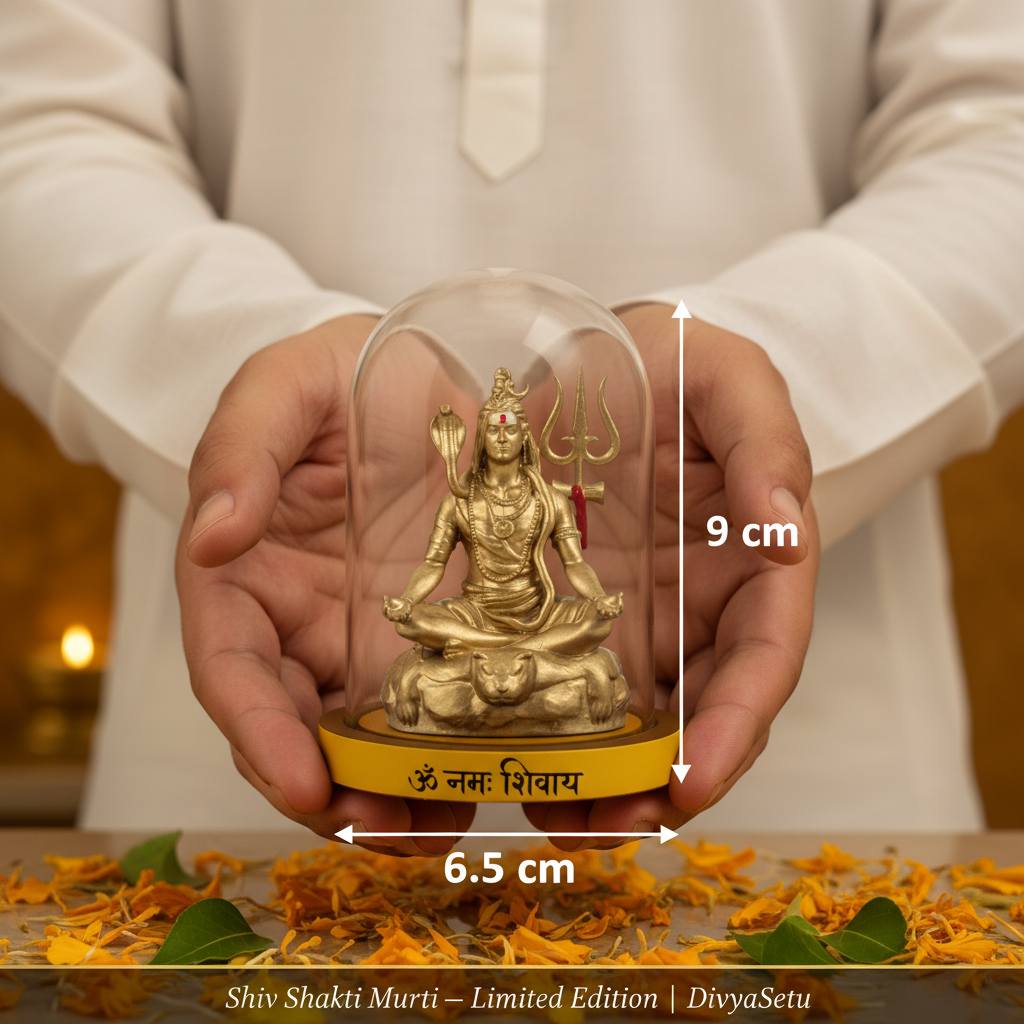 Shiv Shakti Murti – Man Holding + Dimensions