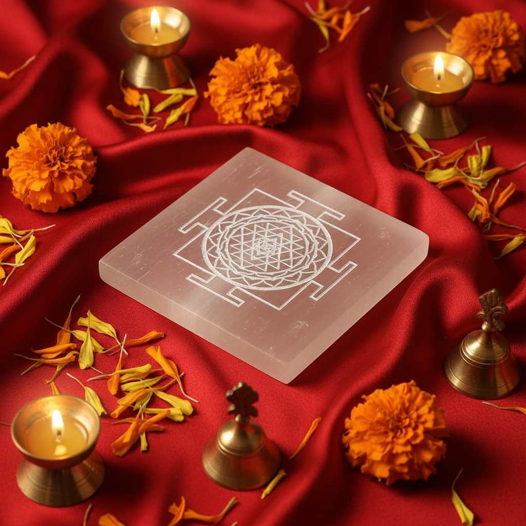Shree Yantra - Red Silk