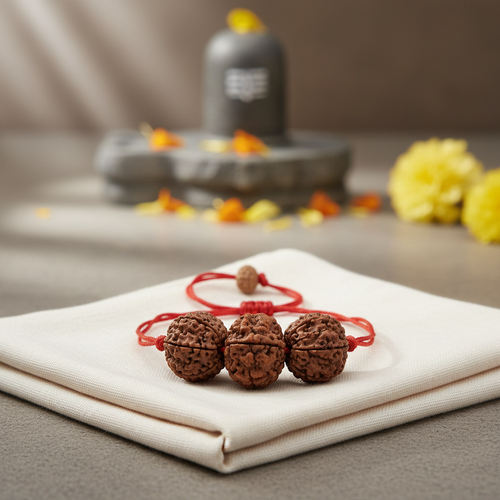 Siddh 4 Mukhi Rudraksha Bracelet Premium Product Photography