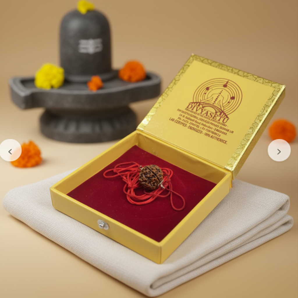 Siddh 4 Mukhi Rudraksha in DivyaSetu Box - Premium