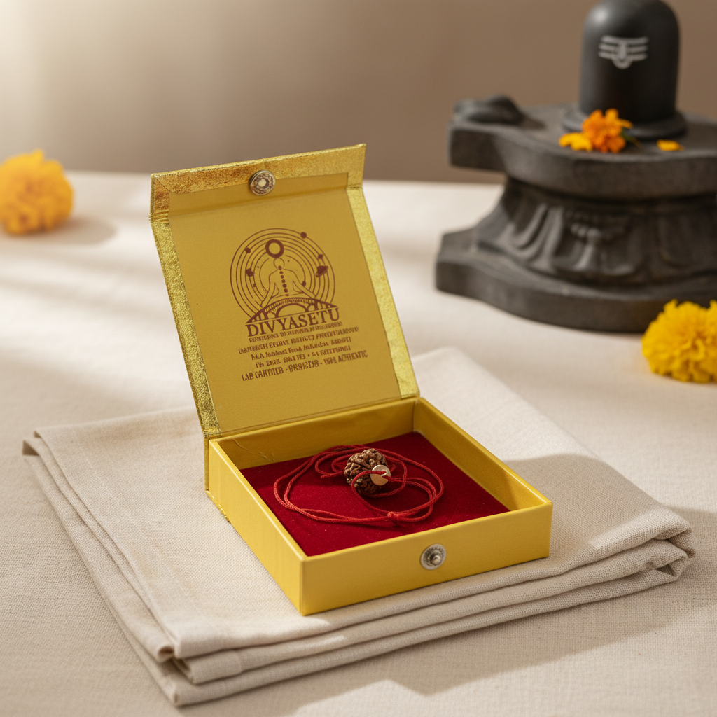 Siddh 4 Mukhi Rudraksha in DivyaSetu Box - Premium