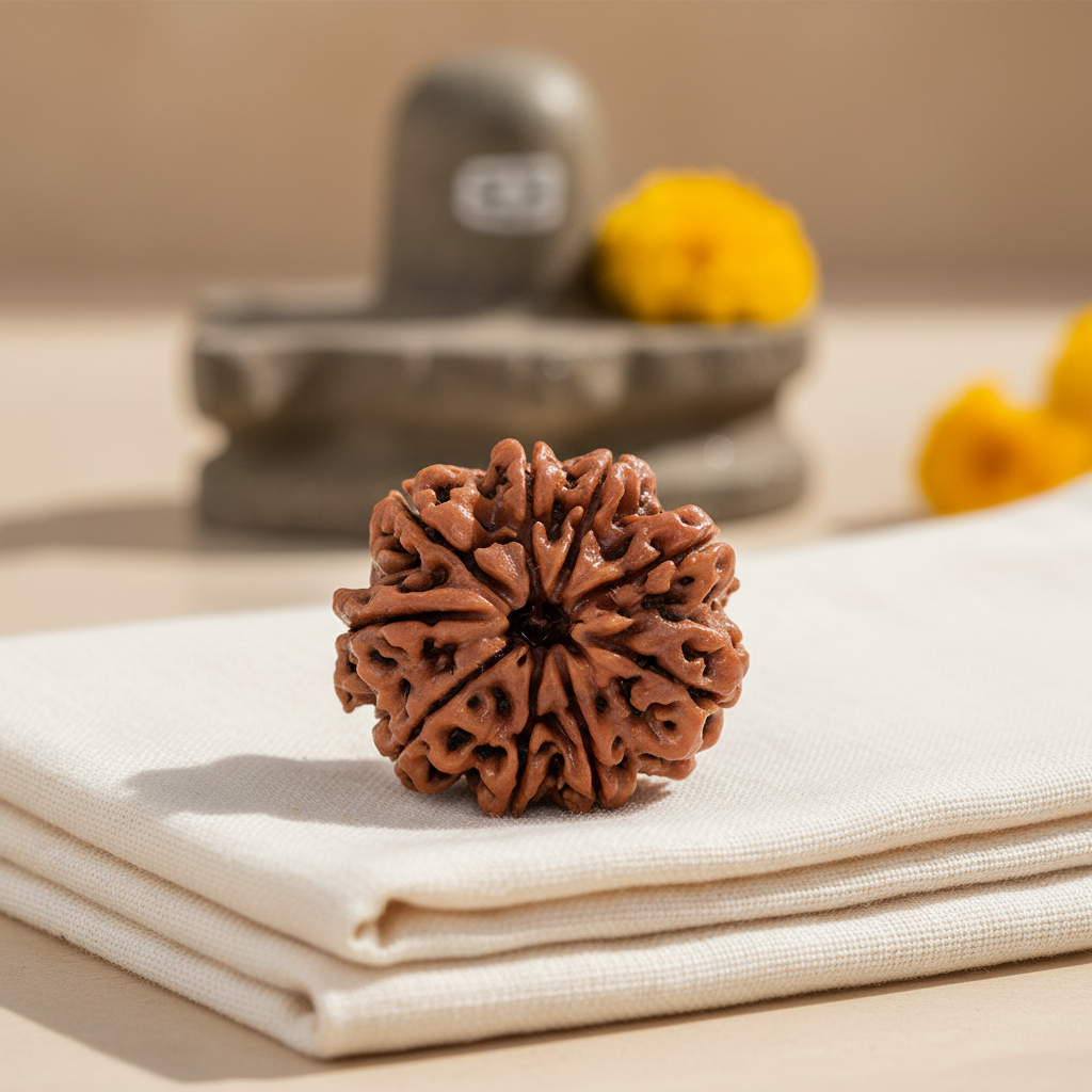 Siddh 9 Mukhi Rudraksha Bead - Premium