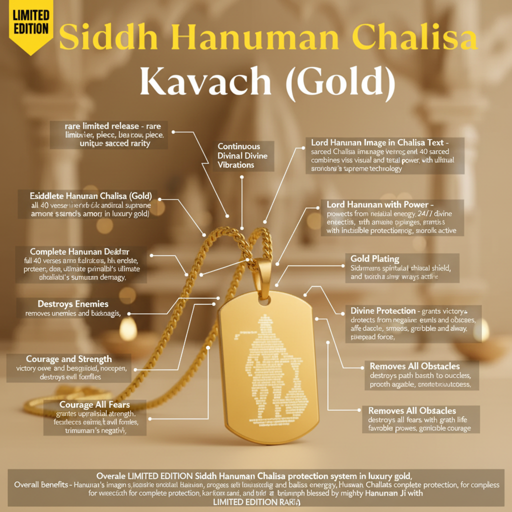 Siddh Hanuman Chalisa Kavach (Gold) - LIMITED EDITION benefits