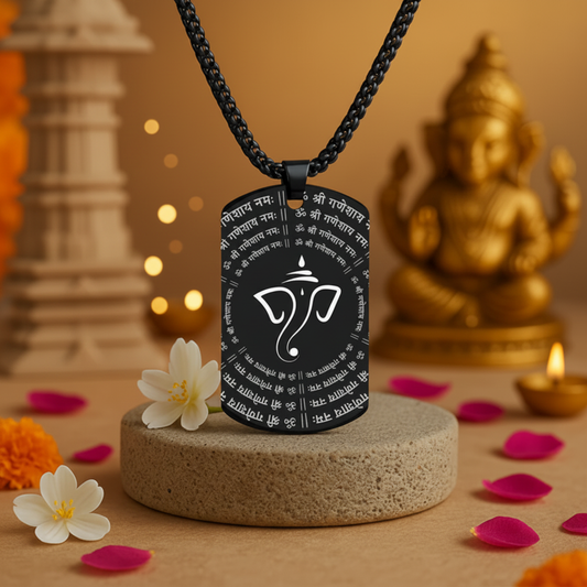 Siddhi Vinayak Kavach with minimal temple background