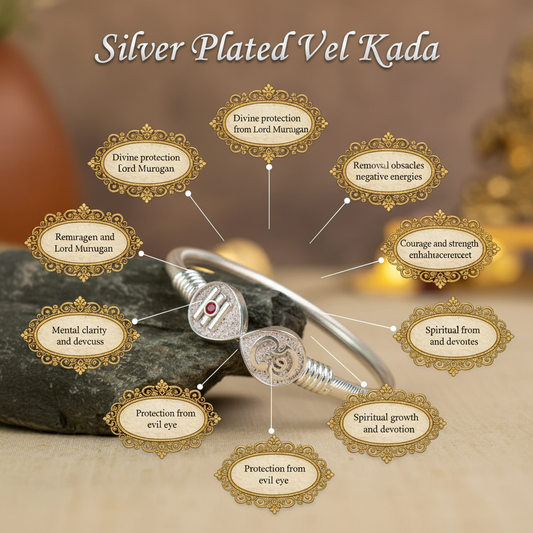 Silver Plated Vel Kada benefits image