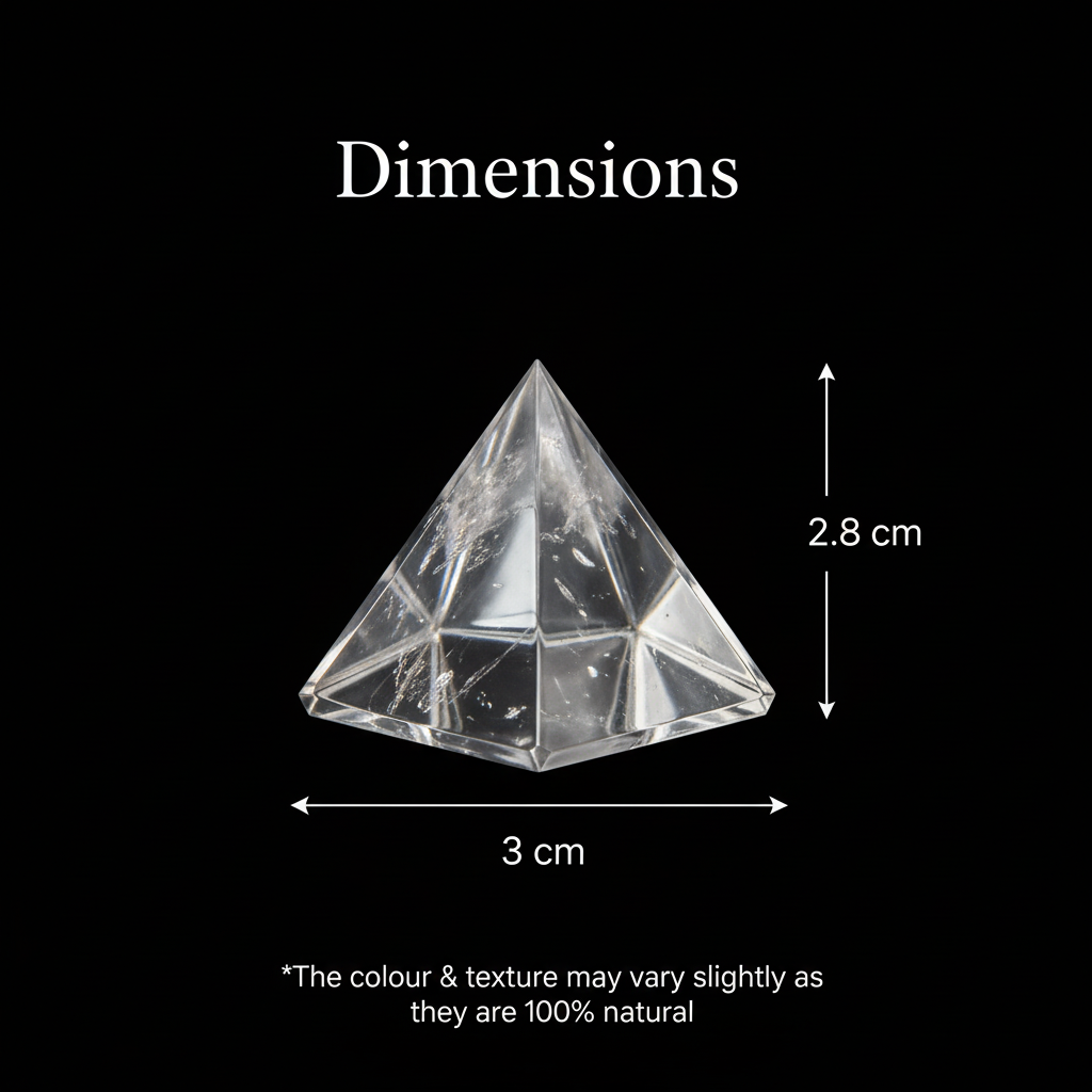 Sphatik Pyramid Dimensions - Dark