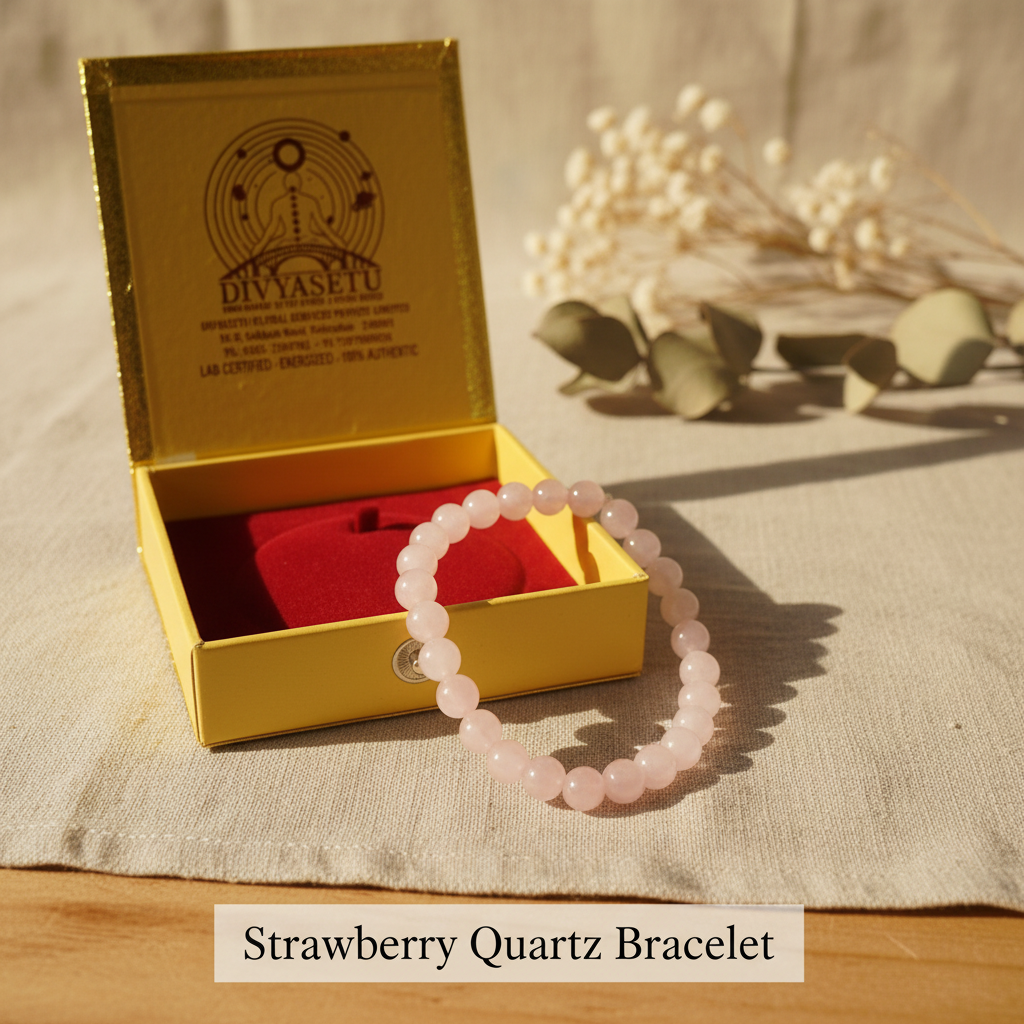 Strawberry Quartz Bracelet in Box