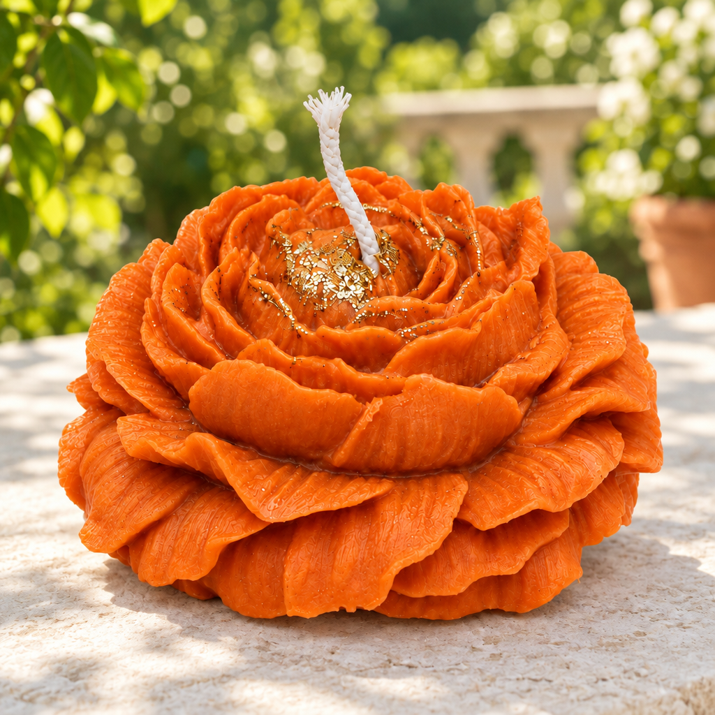 Sunlit garden terrace background