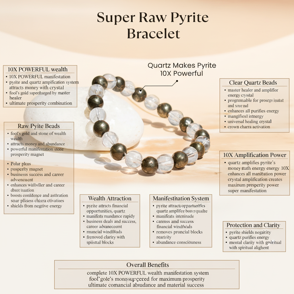 Super Raw Pyrite Bracelet benefits