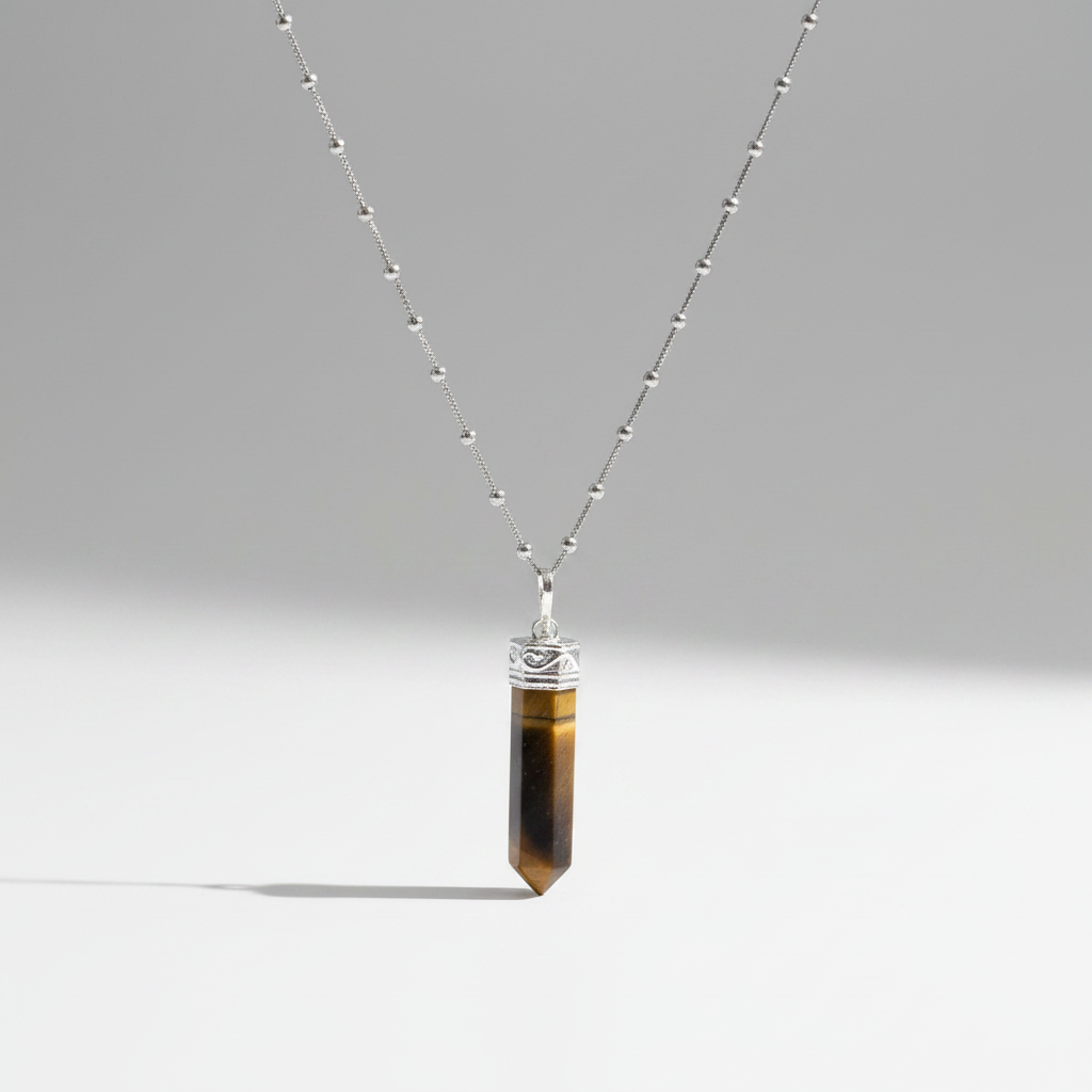 Tiger Eye - Satellite chain white