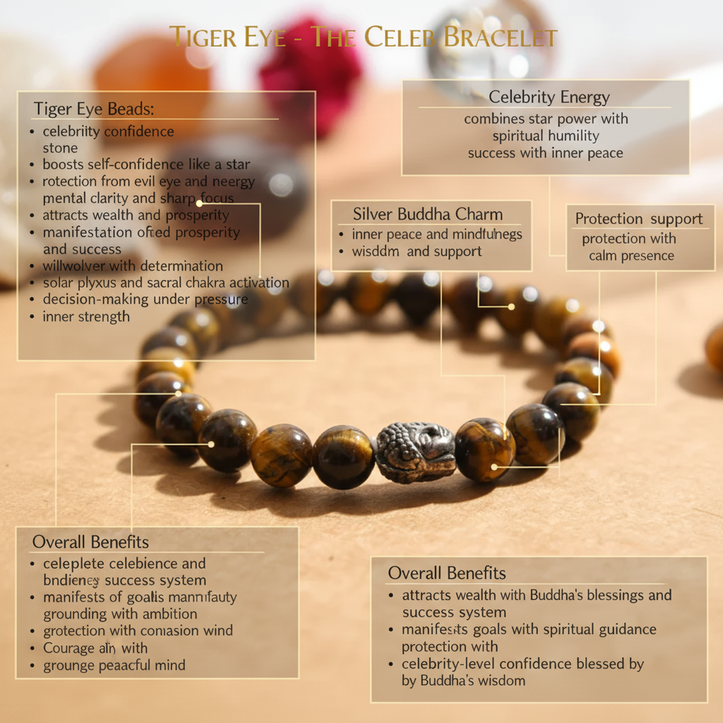 Tiger Eye - The Celeb Bracelet with Buddha charm benefits