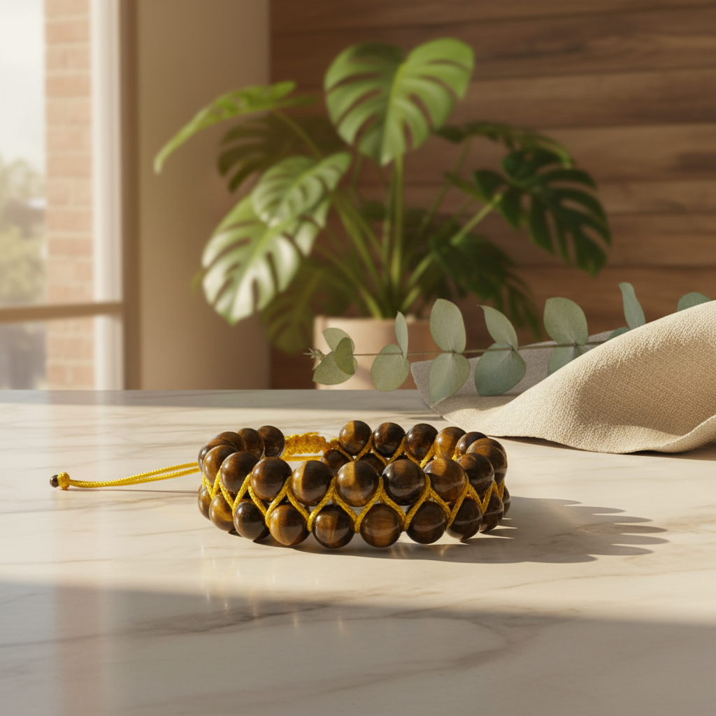 Tiger's Eye Adjustable Bracelet - Lifestyle Photography
