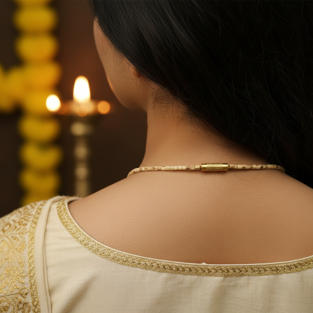 Tulsi Mala Thin — Back Neck Clasp