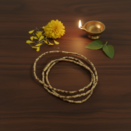 Tulsi Mala Thin — Coiled Dark