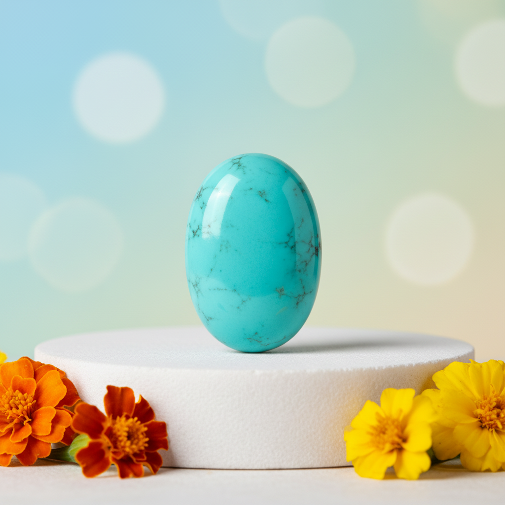 Turquoise Firoza - Luxury Advertisement with Marigolds