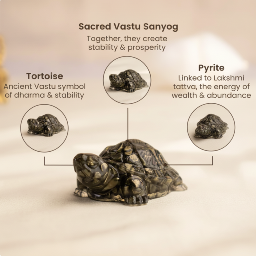 Vastu Pyrite Tortoise Elements Infographic