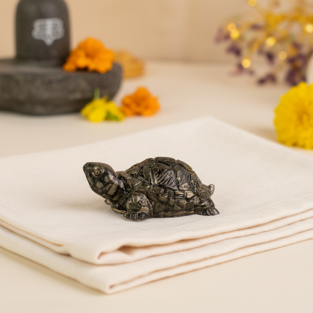 Vastu Pyrite Tortoise Kachua Product Photo