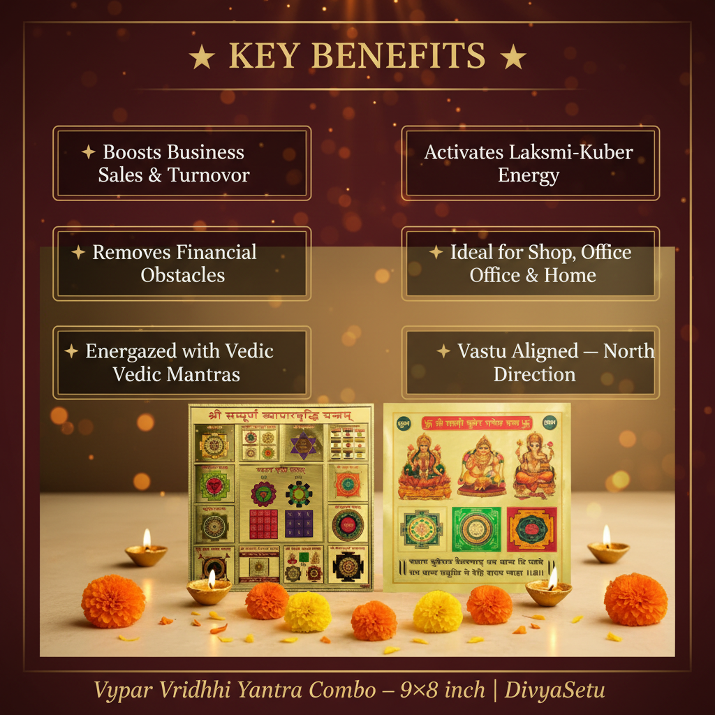 Vyapar Vriddhi Yantra Combo – Key Benefits Infographic (Fixed)