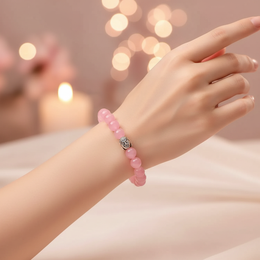 Woman wearing Energised Love Attractor Bracelet - wrist shot